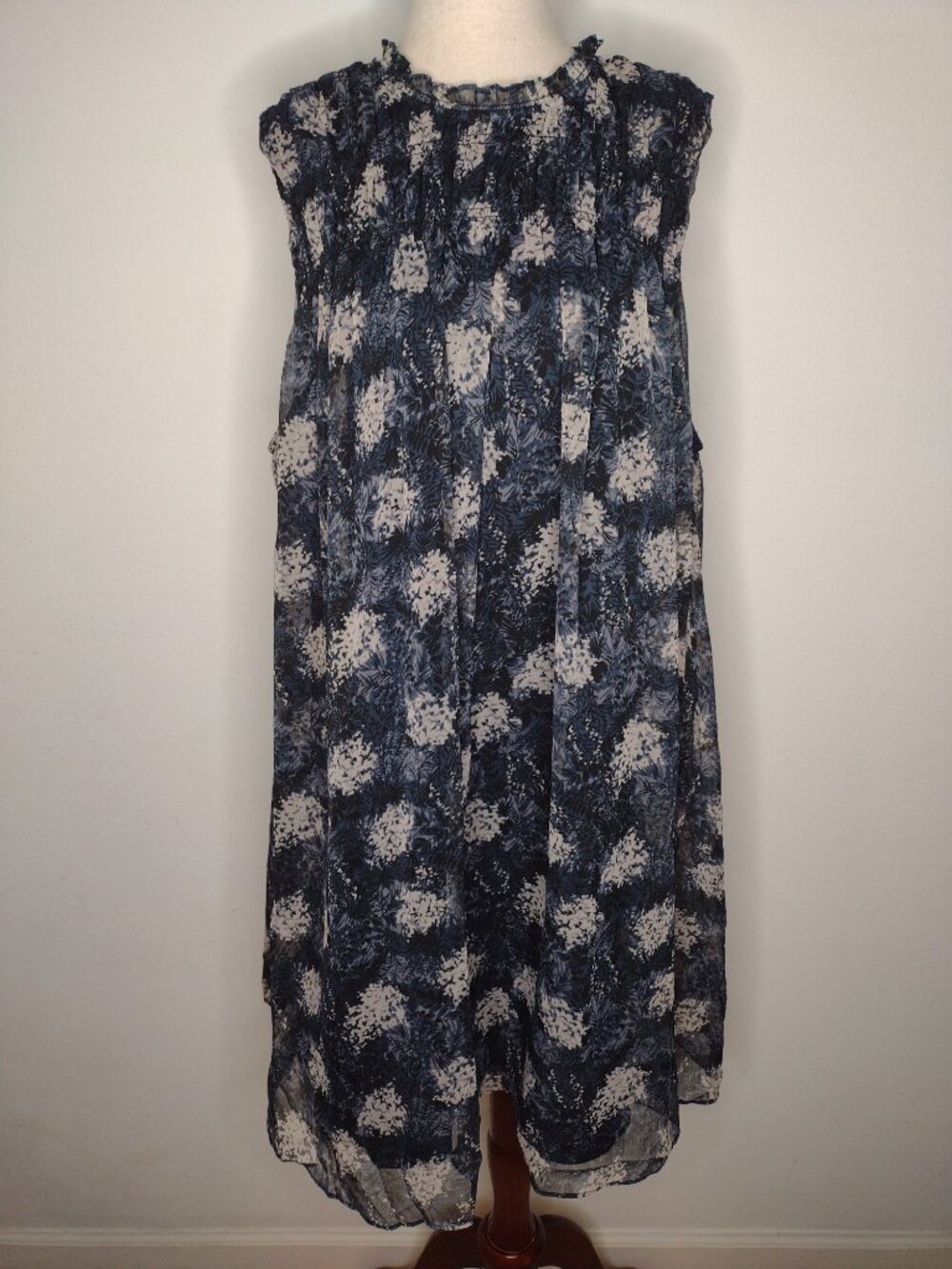 NWOT Joie Women's Blue Floral Dress Size XXL